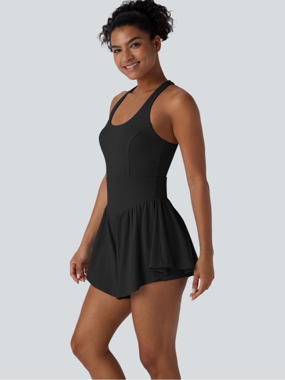 HALARA breezeful corset tummy control 2-in-1 pocket quick dry tennis jumpsuit
